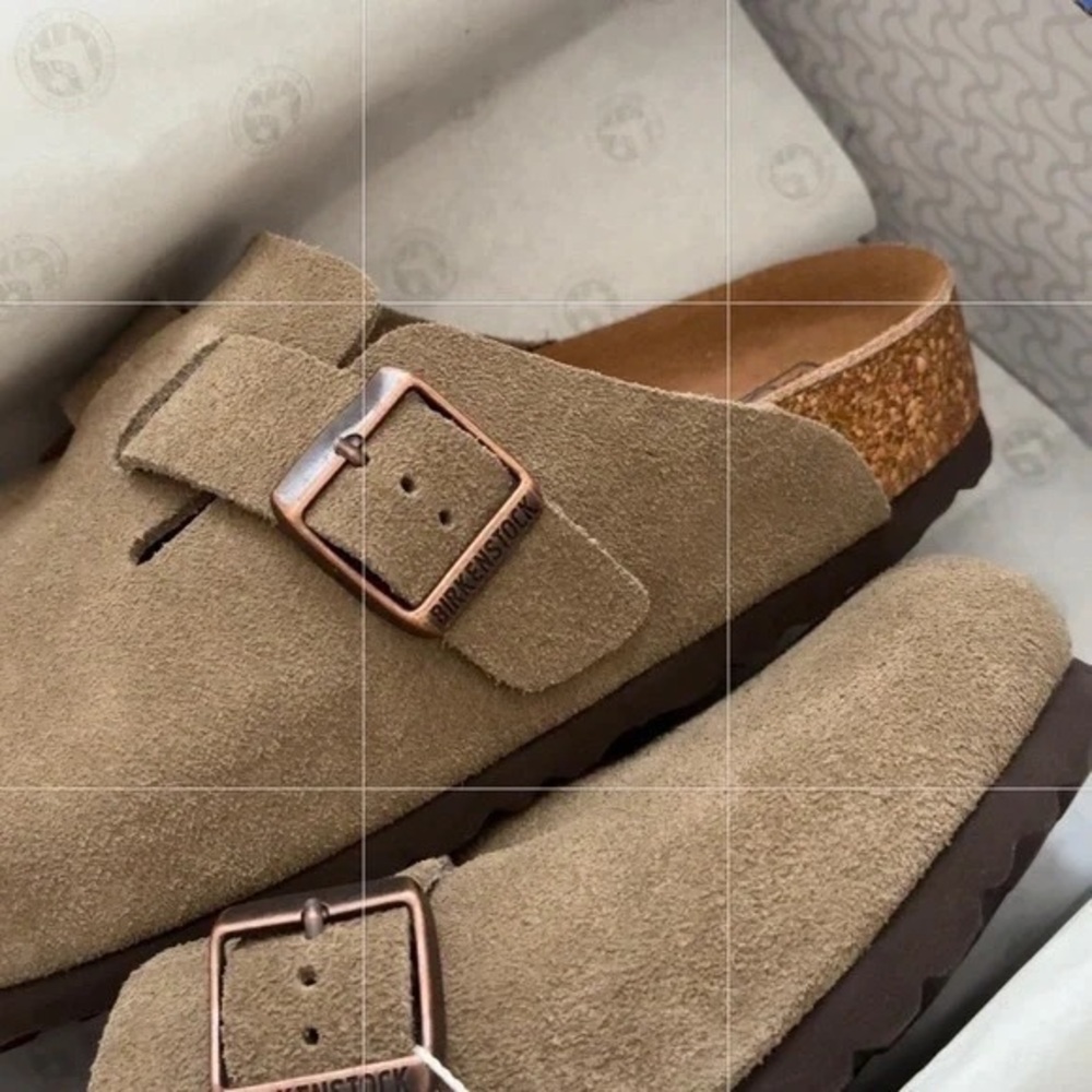 Birkenstock Boston Suede Taupe - Picture 7 of 8